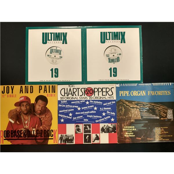 5 VINYL RECORD LOT – DANCE MIXES, HIP HOP & POP COMPILATIONS