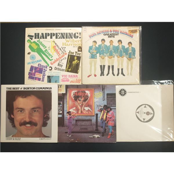 5 VINYL RECORD LOT – ROCK, SOUL & 1980s POP