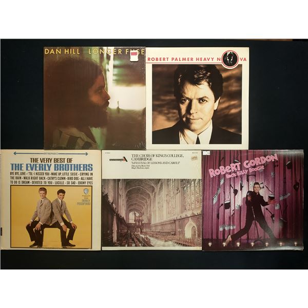 5 VINYL RECORD LOT – POP, ROCKABILLY & VOCAL CLASSICS