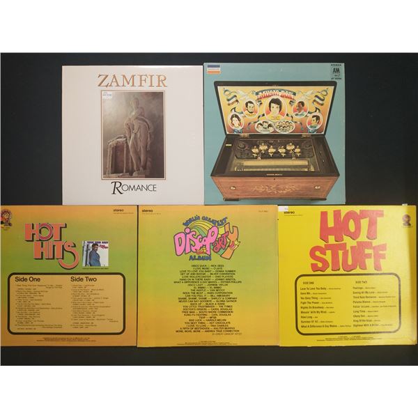 5 VINYL RECORD LOT – DISCO, EASY LISTENING & COMPILATIONS