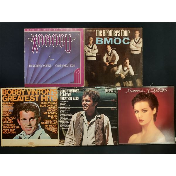 5 VINYL RECORD LOT – POP HITS & SOUNDTRACK / 1970s–1980s
