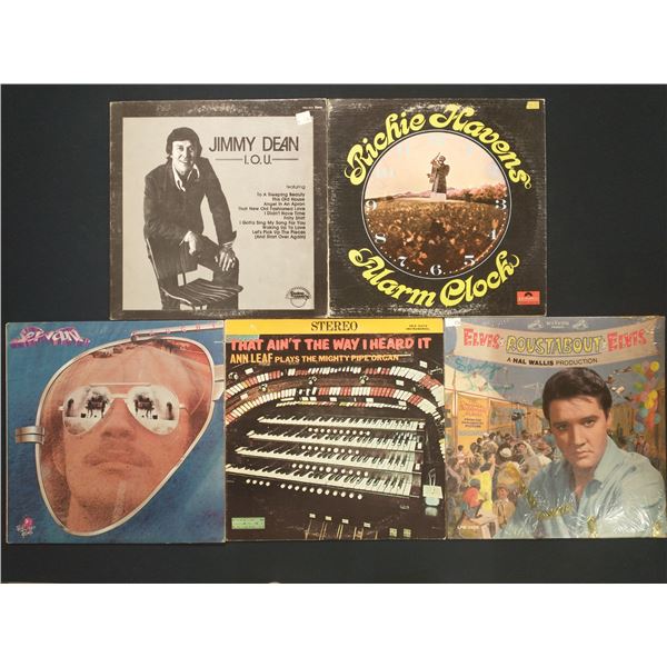 5 VINYL RECORD LOT – FOLK, COUNTRY & POP / MIXED GENRES