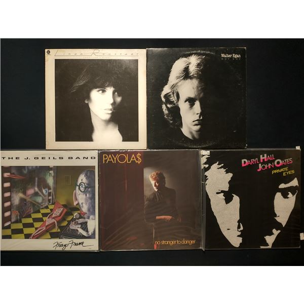 5 VINYL RECORD LOT – ROCK & POP / LINDA RONSTADT, HALL & OATES / 1970s–1980s / RAD