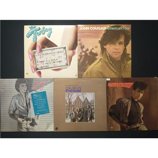 5 VINYL RECORD LOT – ROCK & POP / JOHN COUGAR, THE TUBES / 1970s–1980s / MAINSTREA