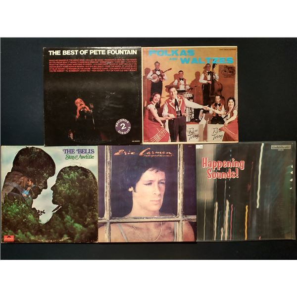 5 VINYL RECORD LOT – EASY LISTENING & POP / PETE FOUNTAIN, ERIC CARMEN / 1960s–197