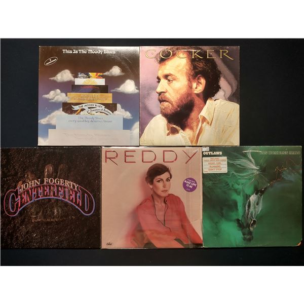 5 VINYL RECORD LOT – ROCK & POP / MOODY BLUES, JOE COCKER / 1970s–1980s