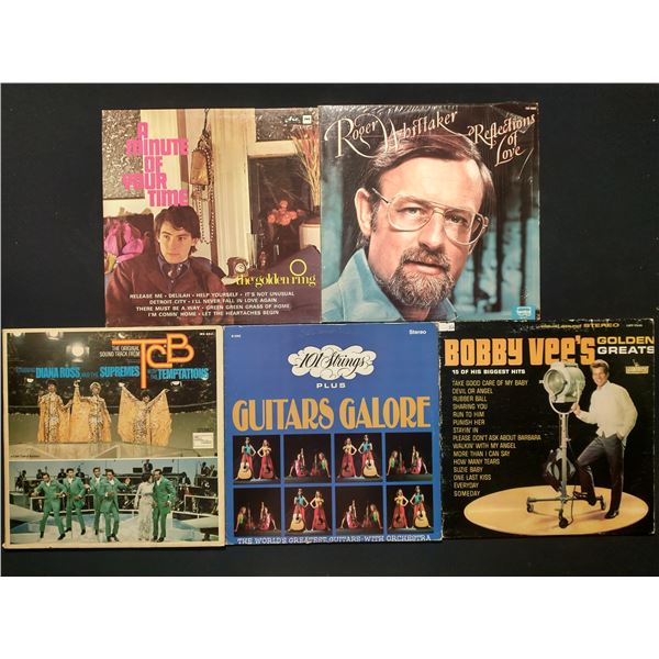 5 VINYL RECORD LOT – POP & EASY LISTENING / DIANA ROSS, BOBBY VEE / 1960s–1970s