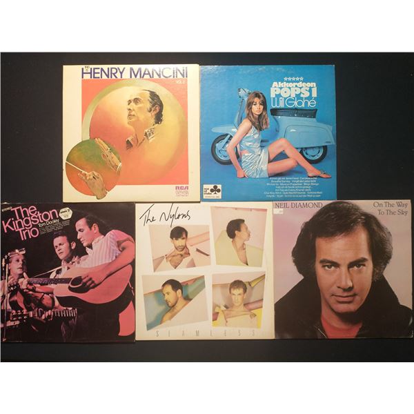 5 VINYL RECORD LOT – POP & EASY LISTENING / HENRY MANCINI, NEIL DIAMOND / 1960S–19