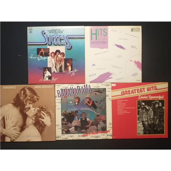 5 VINYL RECORD LOT – ROCK & POP / STREISAND, BANANARAMA / 1970S–1980S / HITS & SOU