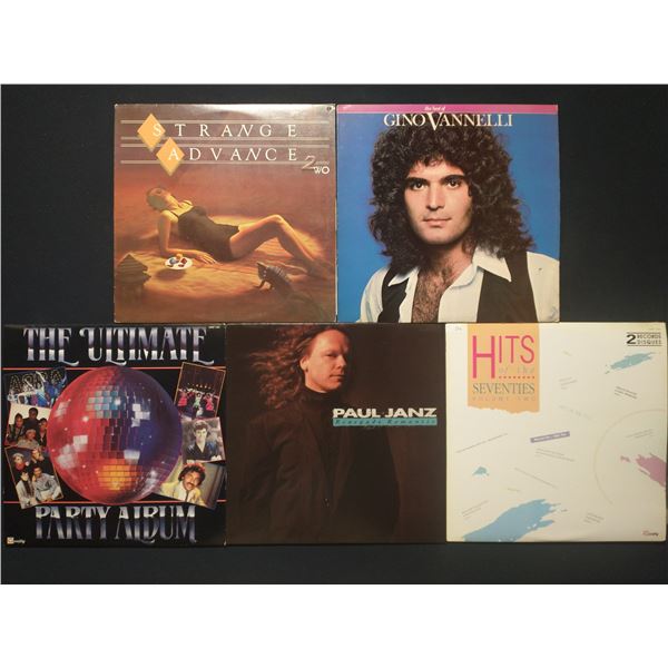 5 VINYL RECORD LOT – POP & NEW WAVE / GINO VANNELLI, STRANGE ADVANCE / 1970S–1980S