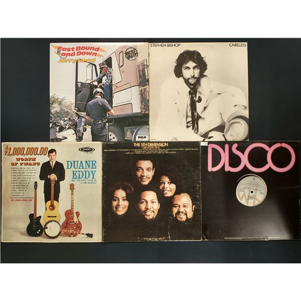 5 VINYL RECORD LOT – COUNTRY, POP & SOUL / JERRY REED, 5TH DIMENSION / 1960S–1970S