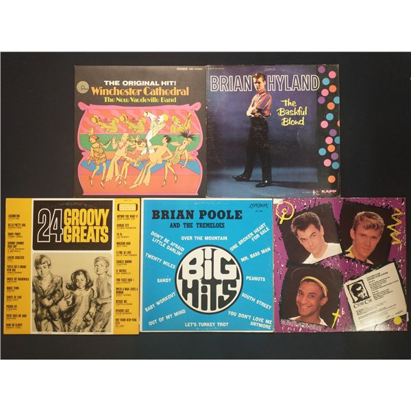 5 VINYL RECORD LOT – POP & BRITISH ROCK / CULTURE CLUB, BRIAN HYLAND / 1960S–1980S