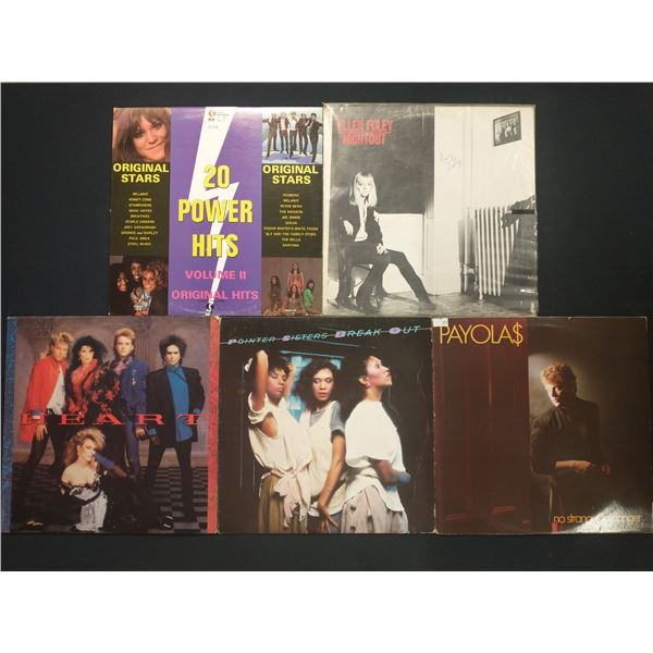 5 VINYL RECORD LOT – POP & ROCK / HEART, POINTER SISTERS / 1970S–1980S / RADIO & M