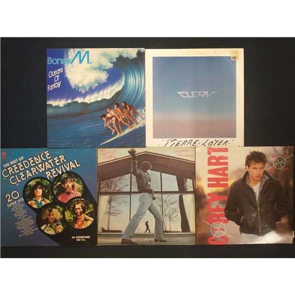 5 VINYL RECORD LOT – ROCK & POP / BILLY JOEL, CCR / 1970S–1980S / CLASSIC & NEW WA