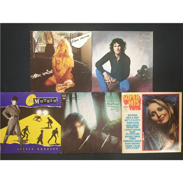 5 VINYL RECORD LOT – POP & SOFT ROCK / KIM CARNES, THE MOTELS / 1970S–1980S / MAIN