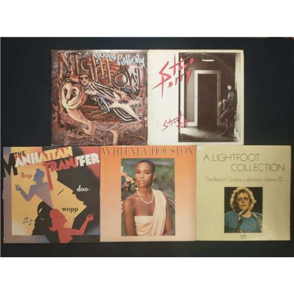 5 VINYL RECORD LOT – POP & ROCK / WHITNEY HOUSTON, STEVE PERRY / 1970S–1980S / RAD