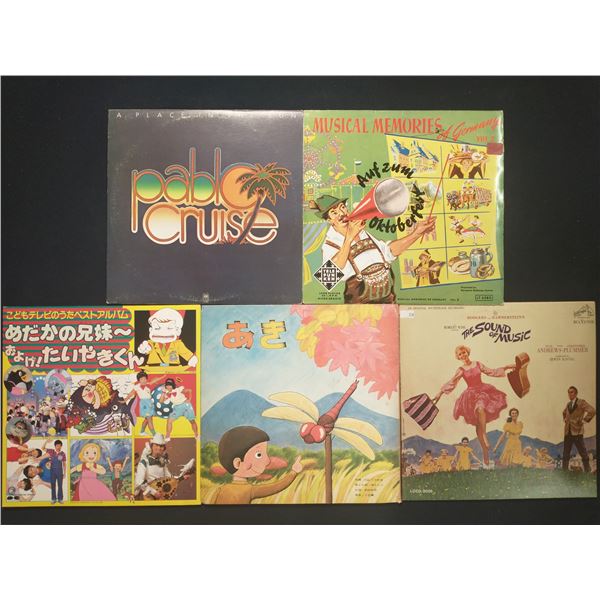 5 VINYL RECORD LOT – INTERNATIONAL & SOUNDTRACK / SOUND OF MUSIC, PABLO CRUISE / 1960S[x=#8