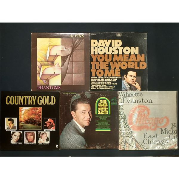 5 VINYL RECORD LOT – ROCK & COUNTRY / THE FIXX, DAVID HOUSTON / 1960s–1980s / COUN