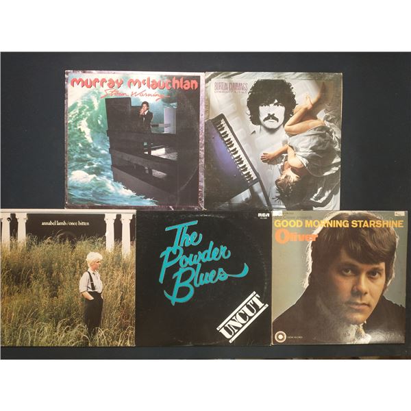 5 VINYL RECORD LOT – POP & ROCK / BURTON CUMMINGS, OLIVER / 1960s–1980s / CANADIAN