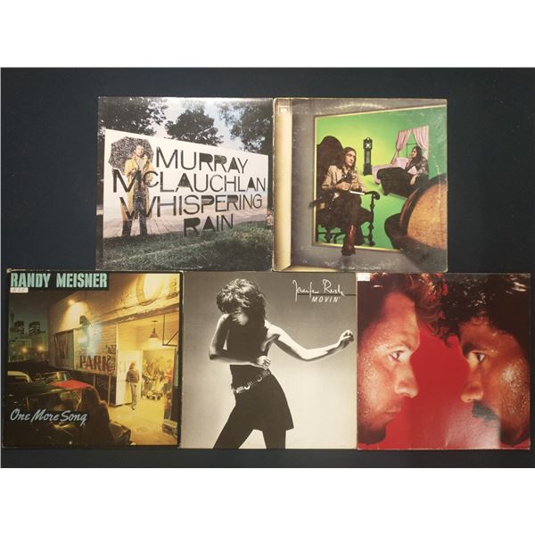 5 VINYL RECORD LOT – ROCK & POP / HALL & OATES, RANDY MEISNER / 1970s–1980s / SOFT