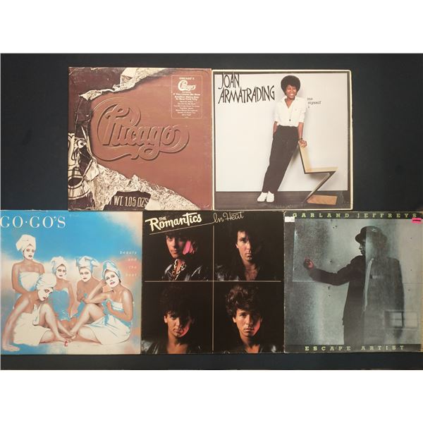 5 VINYL RECORD LOT – ROCK & NEW WAVE / CHICAGO, GO-GO’S / 1980s / POP ROCK & ALT