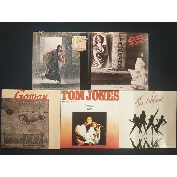 5 VINYL RECORD LOT – POP & ADULT CONTEMPORARY / TOM JONES, BETTE MIDLER / 1970s–19