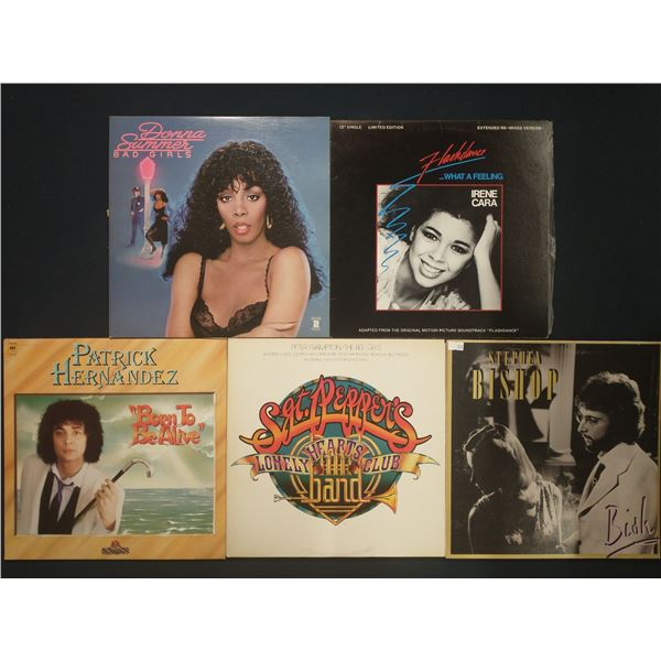 5 VINYL RECORD LOT – DISCO & POP / DONNA SUMMER, IRENE CARA / LATE 1970s–1980s / D