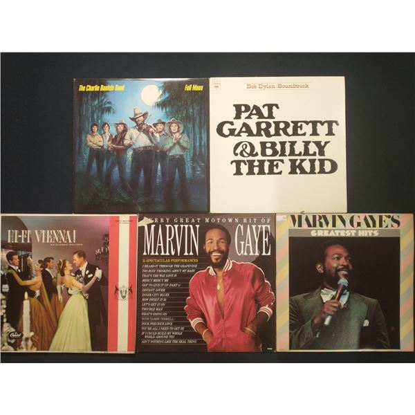 5 VINYL RECORD LOT – SOUL & SOUNDTRACK / MARVIN GAYE, BOB DYLAN / 1960s–1970s / MO