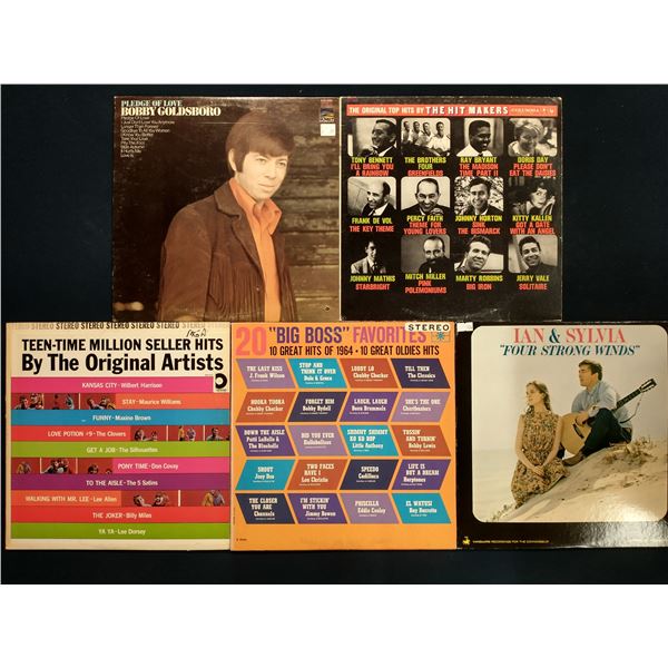 5 VINYL RECORD LOT – 1960s POP & FOLK / BOBBY GOLDSBORO, IAN & SYLVIA / EARLY 1960s / TEEN 