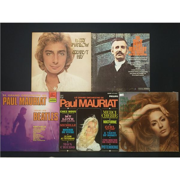 5 VINYL RECORD LOT – JAZZ POP & EASY LISTENING / CHUCK MANGIONE, MANHATTAN TRANSFER / 1970s