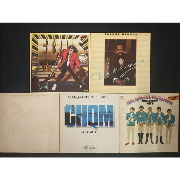 5 VINYL RECORD LOT – POP & JAZZ / ELVIS PRESLEY, GEORGE BENSON / 1960s–1970s / CLA