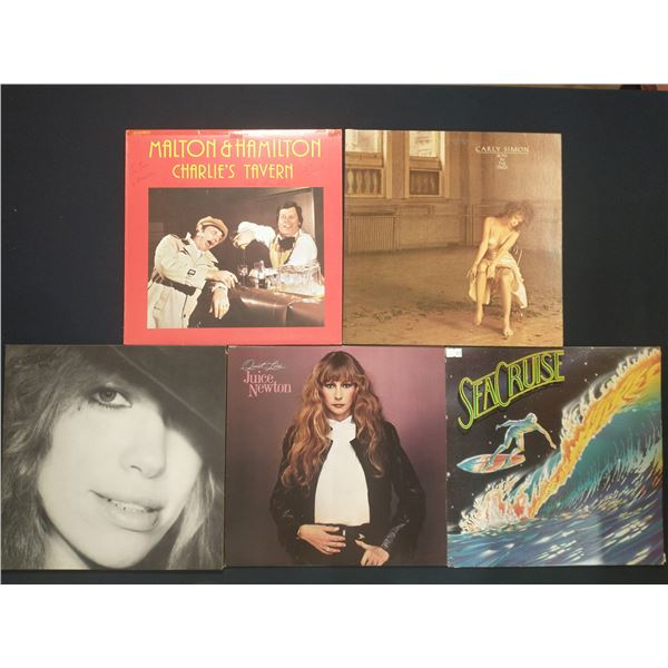 5 VINYL RECORD LOT – POP & ADULT CONTEMPORARY / CARLY SIMON, JUICE NEWTON / 1970s–