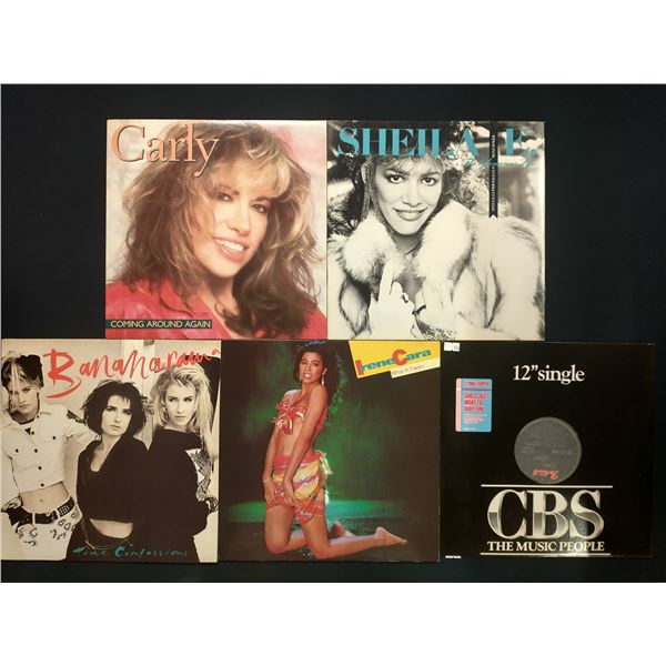 5 VINYL RECORD LOT – 1980s POP / CARLY SIMON, SHEILA E., CYNDI LAUPER / DANCE & RADIO HITS