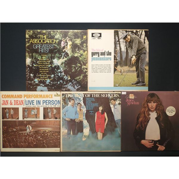 5 VINYL RECORD LOT – POP & FOLK ROCK / JAN & DEAN, THE SEEKERS / 1960s–1980s / GRE