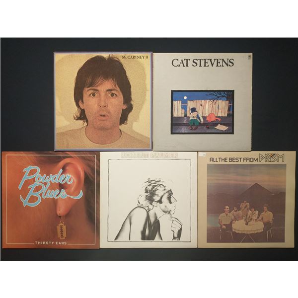 5 VINYL RECORD LOT – ROCK & POP / PAUL MCCARTNEY, CAT STEVENS / 1970s–1980s / ALBU