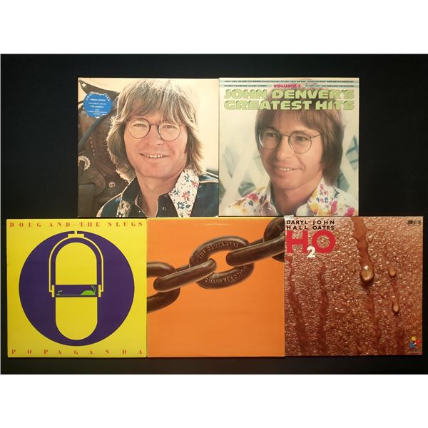 5 VINYL RECORD LOT – ROCK & POP / JOHN DENVER, HALL & OATES / 1970s–1980s / ADULT 