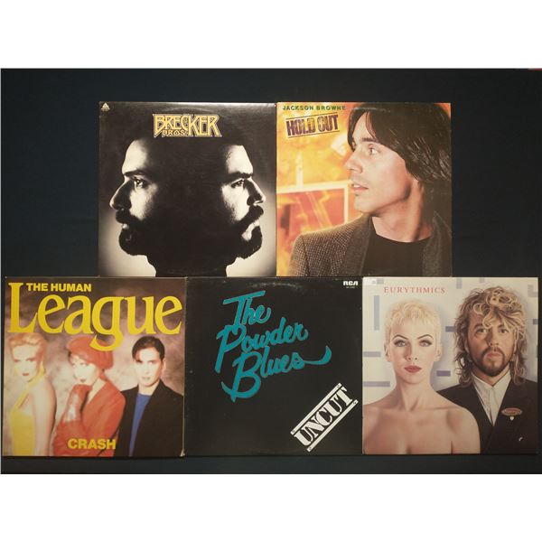 5 VINYL RECORD LOT – ROCK, FUNK & SYNTH POP / BRECKER BROS., EURYTHMICS / 1980s / JAZZ-FUSI