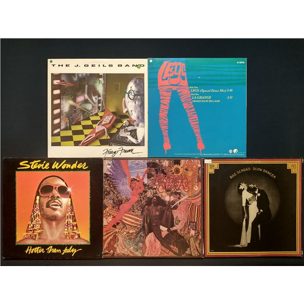 5 VINYL RECORD LOT – ROCK & SOUL / STEVIE WONDER, SANTANA / 1970s–1980s / FUNK, BL