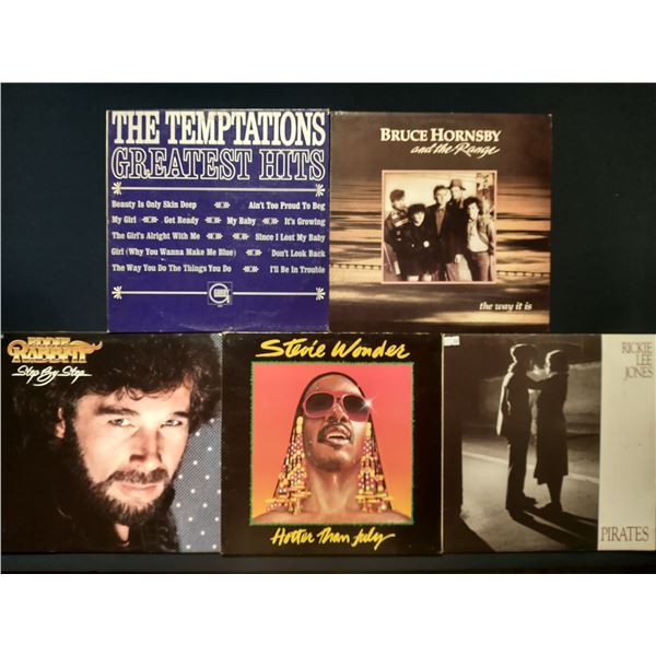 5 VINYL RECORD LOT – SOUL & POP ROCK / TEMPTATIONS, STEVIE WONDER / 1970s–1980s / 