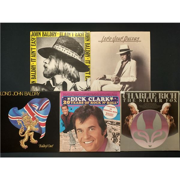 5 VINYL RECORD LOT – ROCK, BLUES & POP / JOHN BALDRY, CHARLIE RICH / 1960s–1970s /
