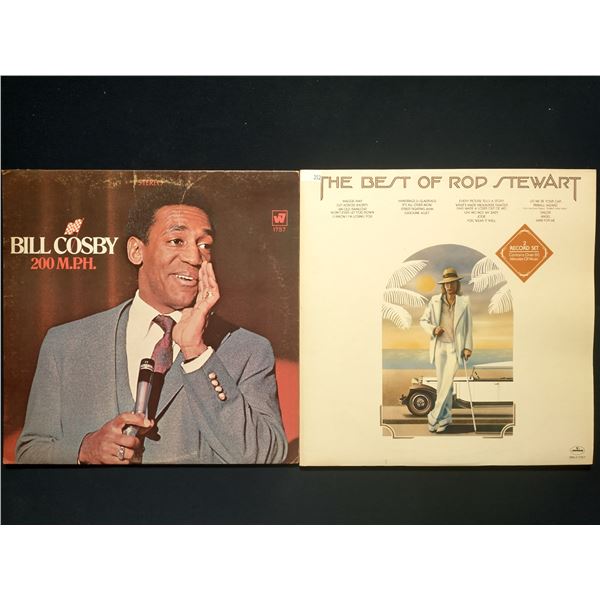 2 VINYL RECORD LOT – COMEDY & ROCK / BILL COSBY, ROD STEWART / 1960s–1970s / SPOKE