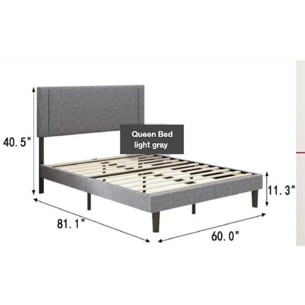 Tulip Bed frames- New in Box (Grey Fabric)