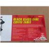 Image 6 : (4) BLACK GLASS COFFEE TABLES