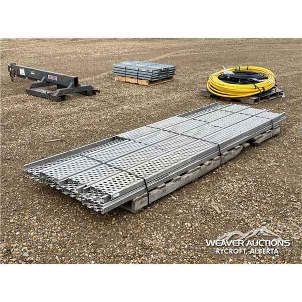 QTY OF 4-10 FT. STEEL STAIR/DECK TREADS