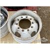 Image 5 : (2) 14 IN. SUPER SINGLE STEEL TRUCK RIMS W/TIRE