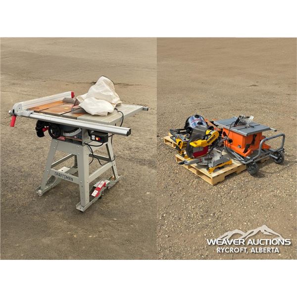 TABLE SAW, WORKMATE, SHOP VAC, CRAFTSMAN TABLE SAW