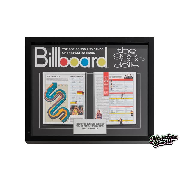 The Goo Goo Dolls | Billboard #1 Song of 1992-2012 "Iris" Presentation Display (2012)