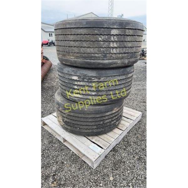 3 MICHELIN 445/50R22.5 TIRES