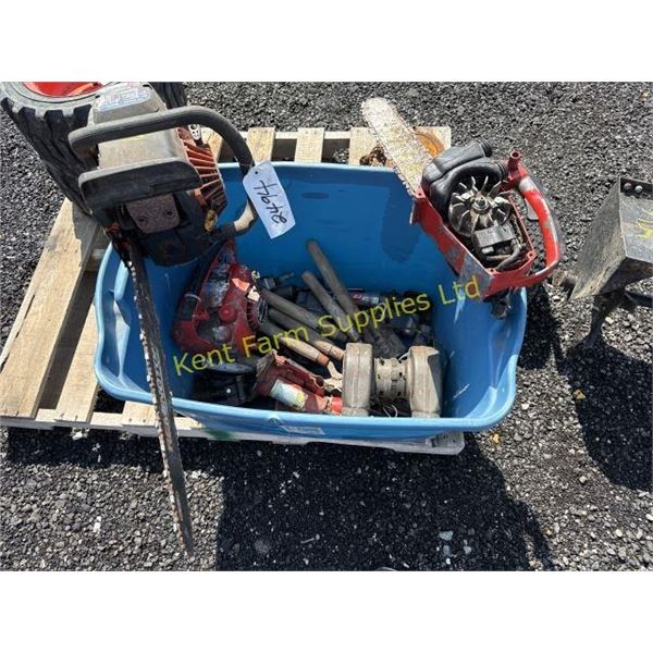 ASSORTED TOOLS AND CHAIN SAWS