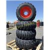 Image 1 : 4 NEW 12X16.5 SKID STEER TIRES AND RIMS